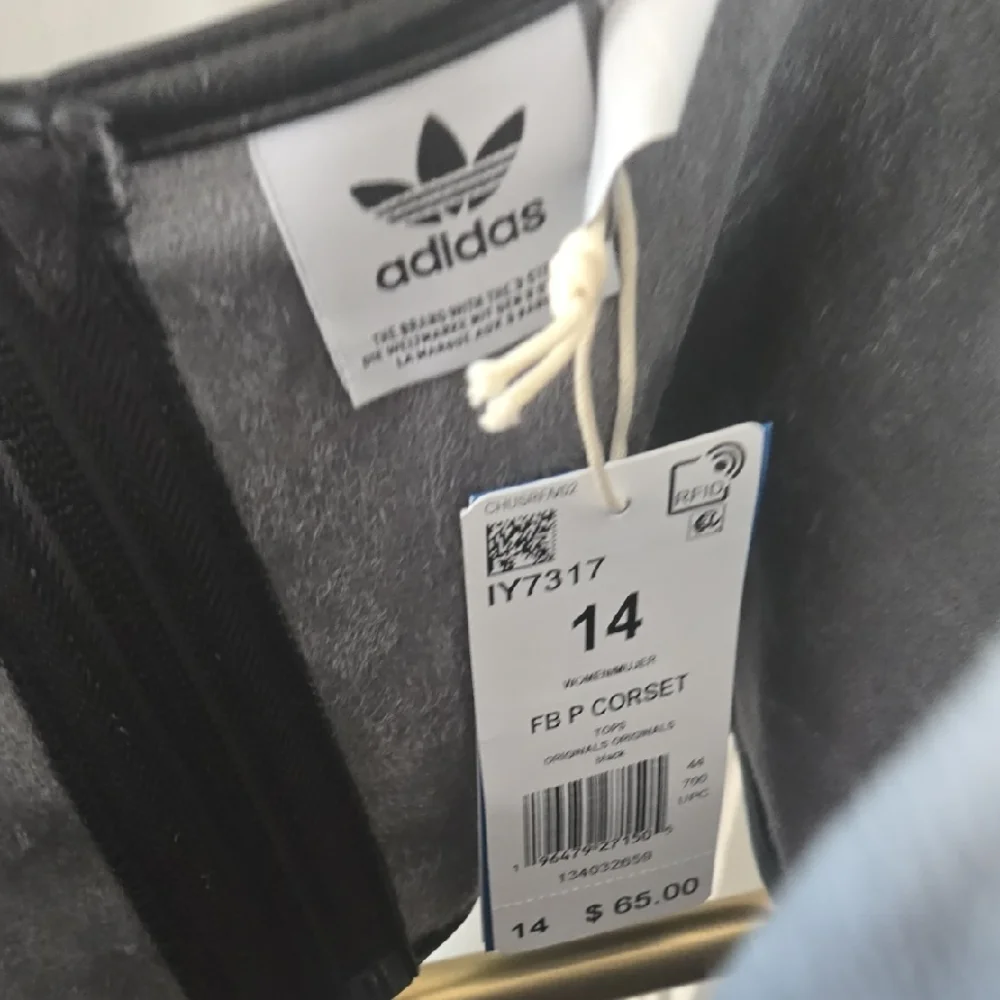 Adidas Black Leather Strappy Top - Picture 3 of 4